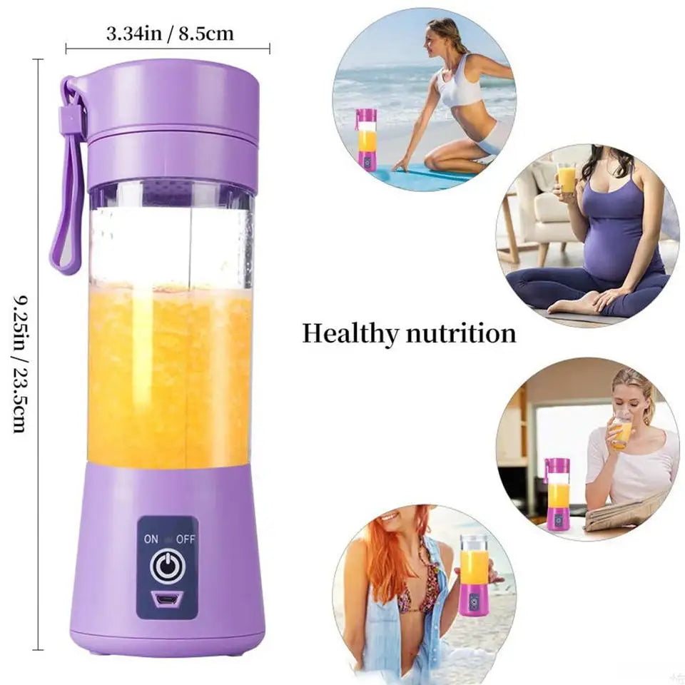 2024 Personal Electric Mini Ice Bottle Blender Home Usb 6 Blades Juicer Cup Machine Portable Fruit Juice Blenders Plastic