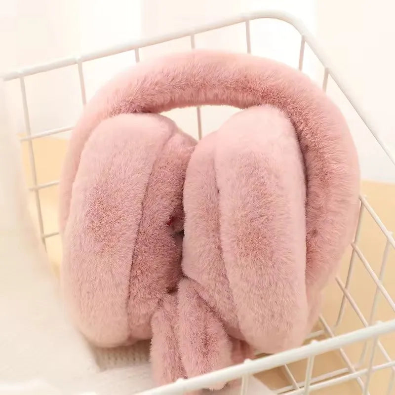 Fashion Lovely Cute Rabbit Ear Covers Women Custom Winter Outdoor Windproof Earmuffs