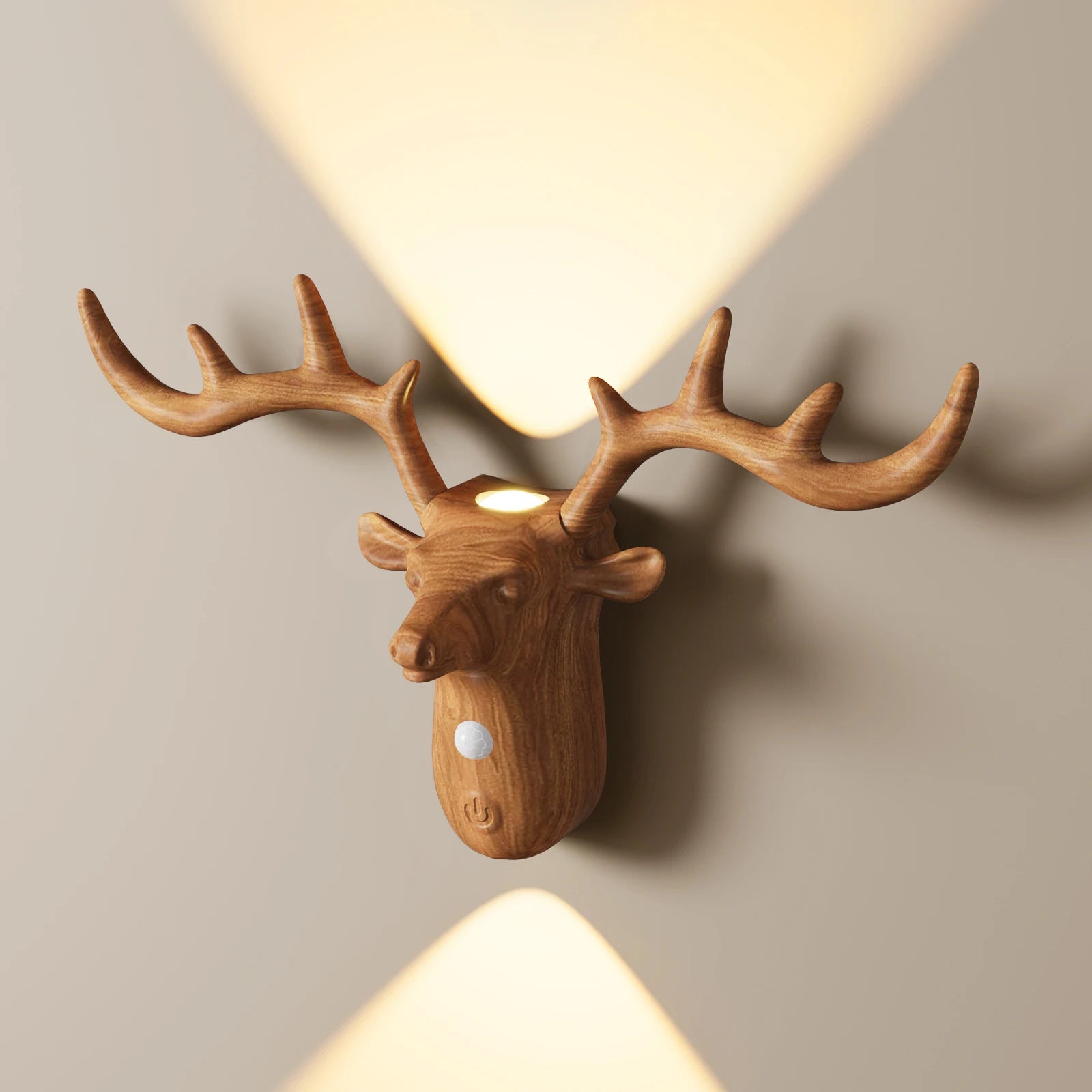Nordic Wireless Magnetic Motion Sensor Reindeer Wall Light USB Rechargeable Night Light Stair Bedroom Bedside LED Wall Lamps