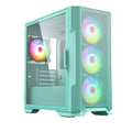 New Design OEM PC Tecnomall Cyan Gaming Computer Case Atx Pc Case Hd Usb3.0 Atx Game case 360 Water-cooled Glass Side