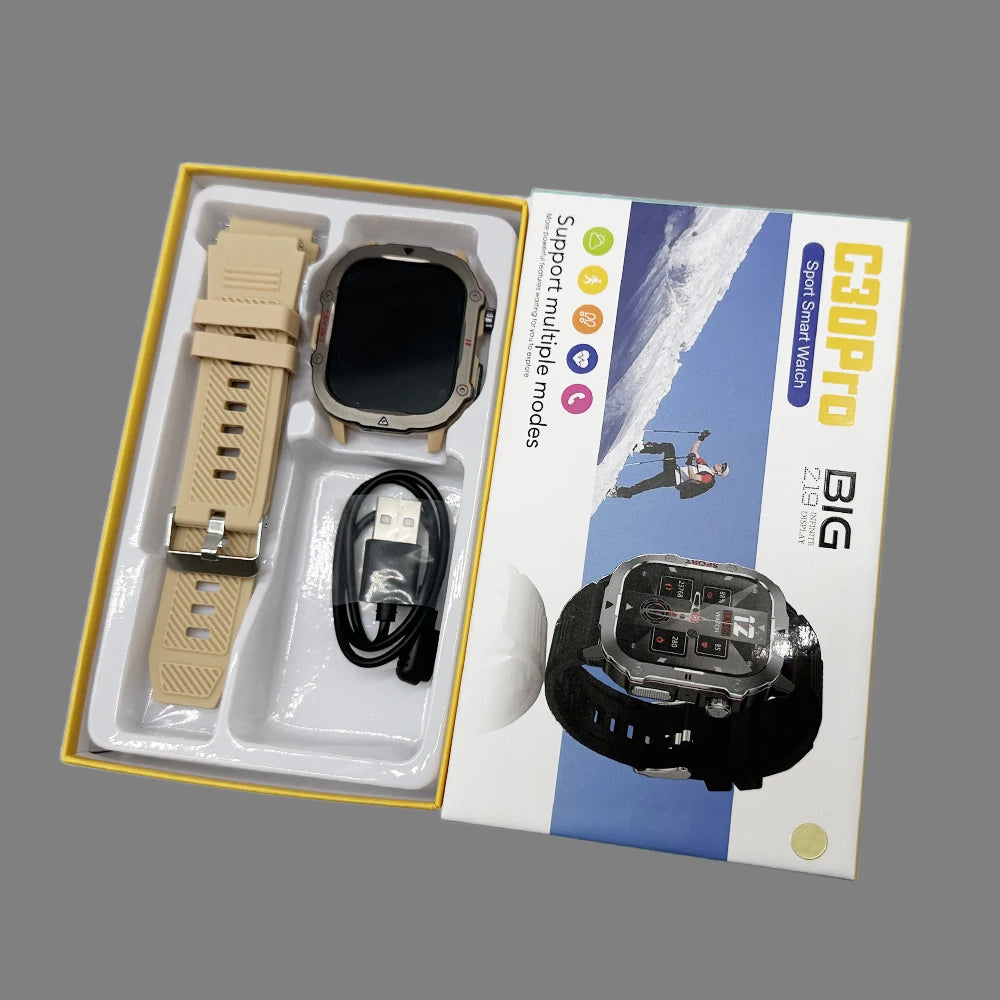 2024 Smartwatch C30 Pro Relojes Bt Call Custom Dial Big Screen Sports Message Push Smart Reminder C20 Pro Smartwatch