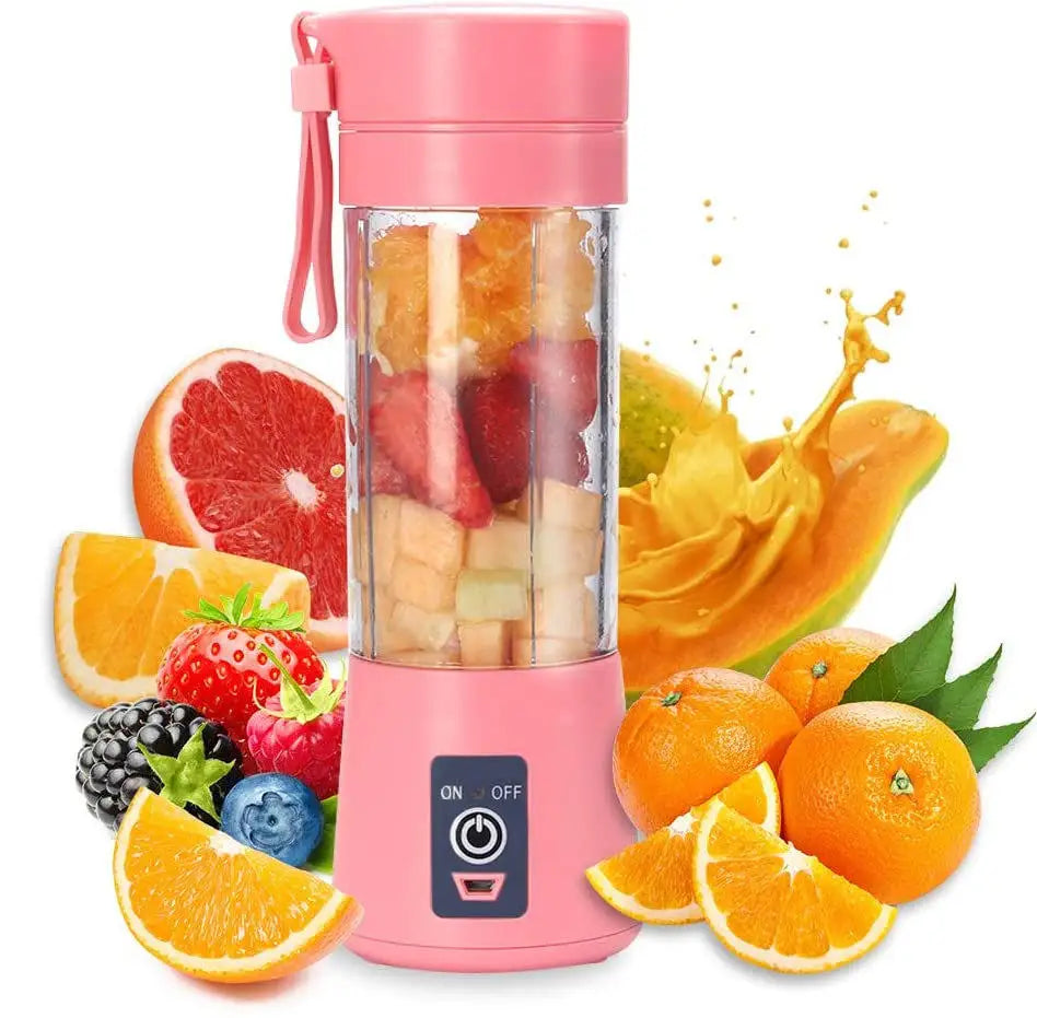 2024 Personal Electric Mini Ice Bottle Blender Home Usb 6 Blades Juicer Cup Machine Portable Fruit Juice Blenders Plastic