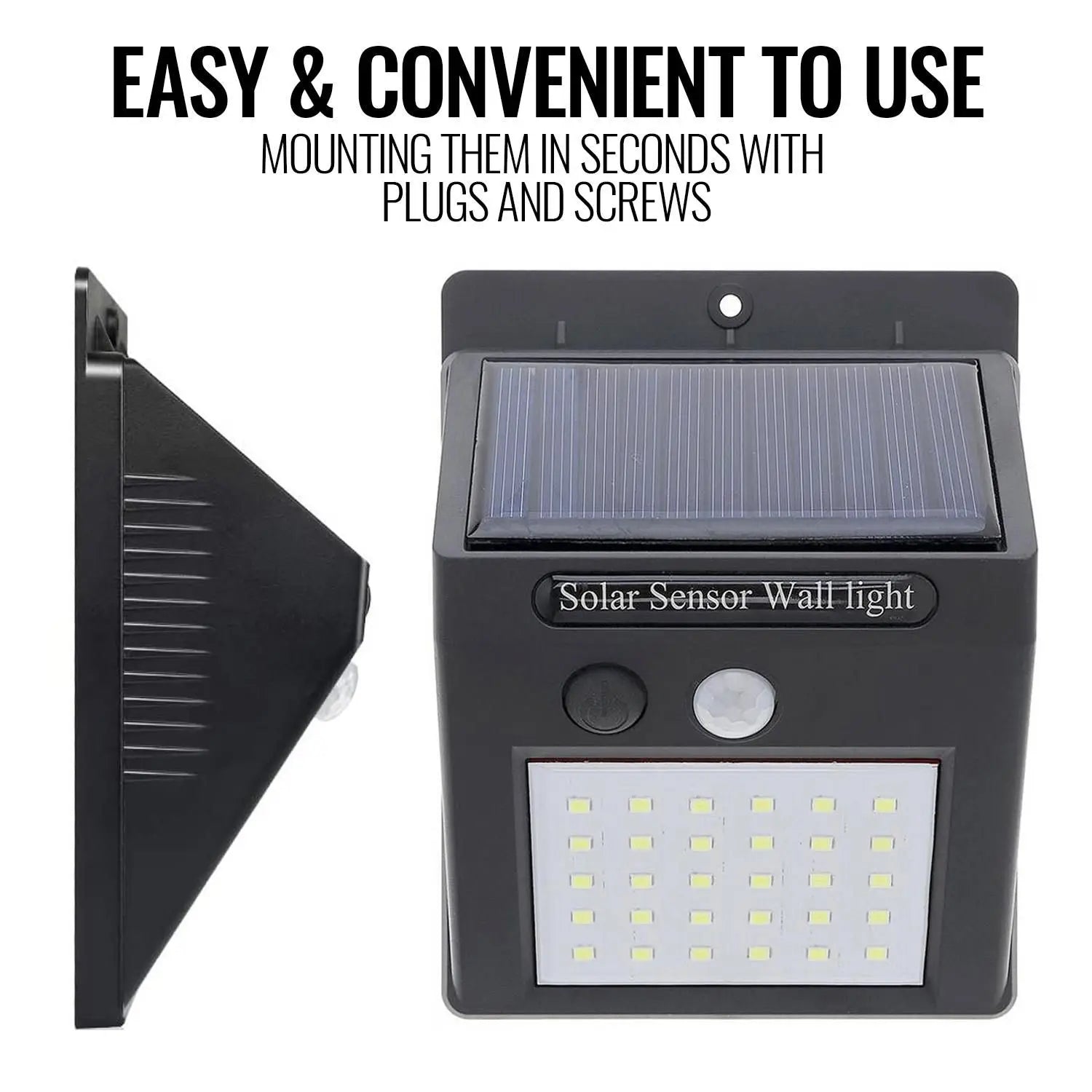 DB Brand Wireless 10 LED Solar Powered Outdoor Security Light with Motion Sensor Smart Home Feature