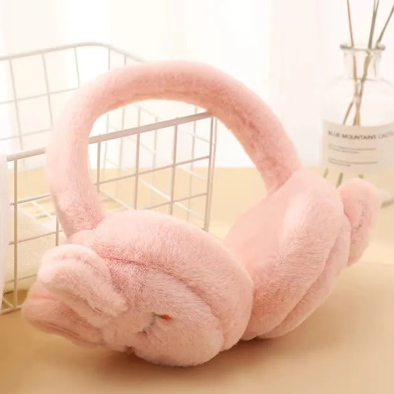 Fashion Lovely Cute Rabbit Ear Covers Women Custom Winter Outdoor Windproof Earmuffs