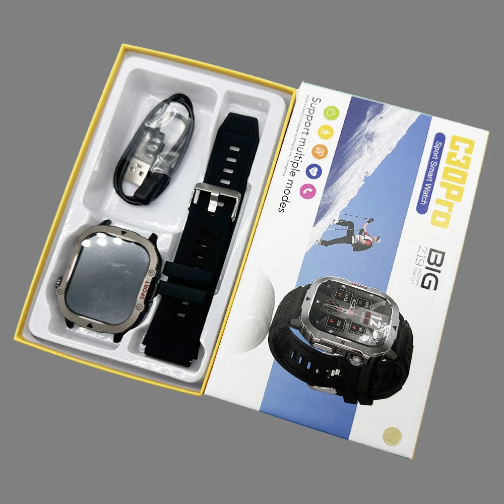 2024 Smartwatch C30 Pro Relojes Bt Call Custom Dial Big Screen Sports Message Push Smart Reminder C20 Pro Smartwatch
