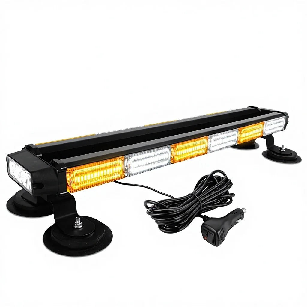 26inch 126 LED Rooftop Emergency Strobe Light Bar Double Side Flashing Amber/Green Safety Warning Traffic Advisor OLIVER