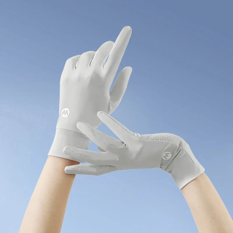 2026 Trending Summer Women's UPF50+ Finger-Tip Opening Breathable Lightweight Driving Hiking Beach Sunscreen Gloves