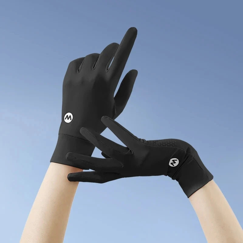 2026 Trending Summer Women's UPF50+ Finger-Tip Opening Breathable Lightweight Driving Hiking Beach Sunscreen Gloves