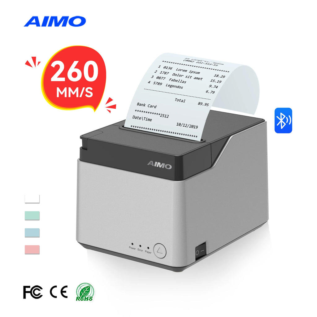 80mm High-Speed Ticket Printer with bluetooth Usb Thermal Receipt Printer Auto Cutter Receipt Pos Bill Printer