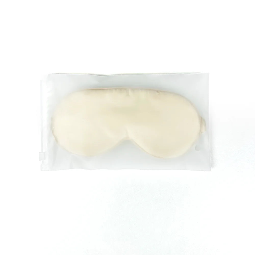 Logo Brand Label Travel Set 100% Pure Silk Eyemask Luxury 100% Mulberry Silk Eye Masks With Sleeping