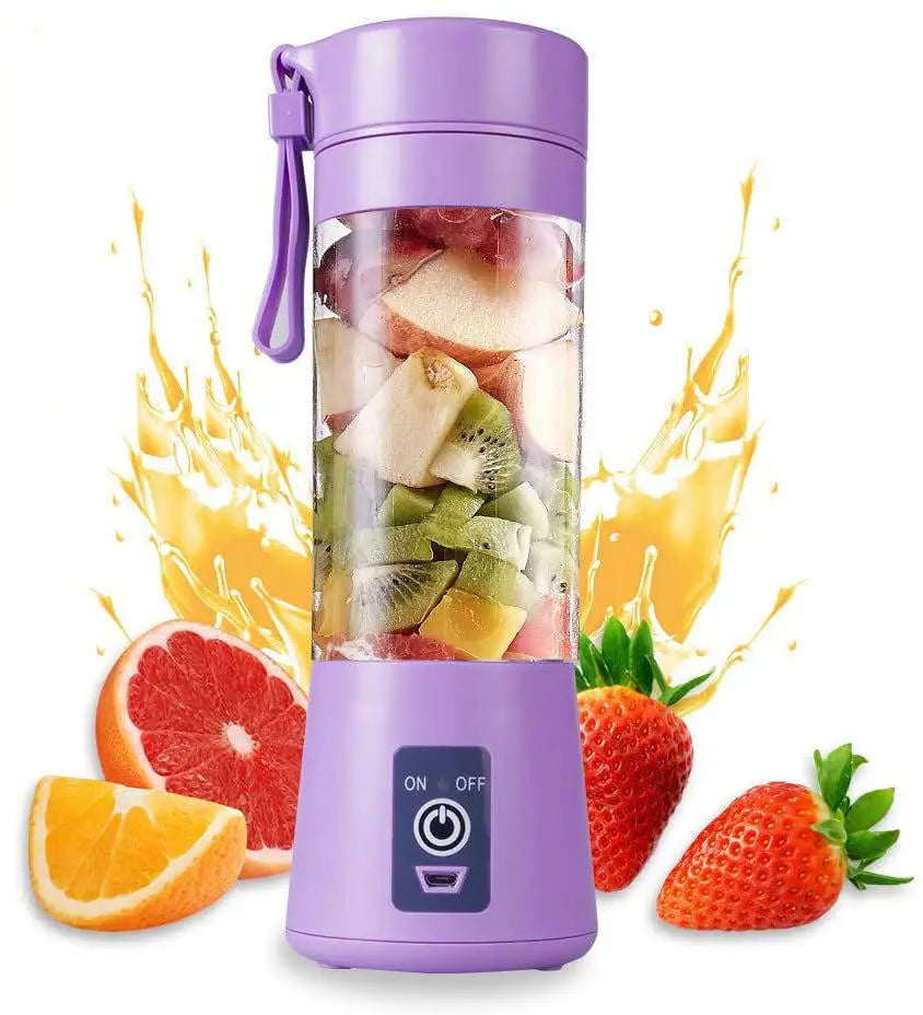 2024 Personal Electric Mini Ice Bottle Blender Home Usb 6 Blades Juicer Cup Machine Portable Fruit Juice Blenders Plastic