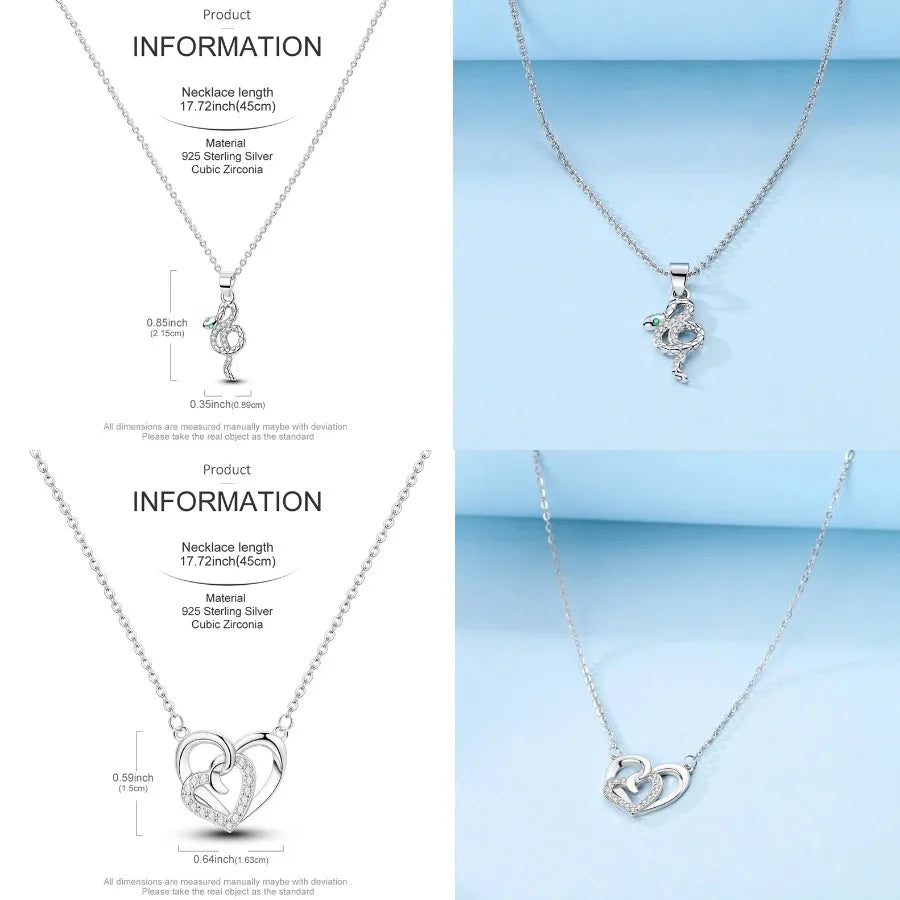 Butterfly Necklace 925 Sterling Silver Original Dragonfly Luminous Firefly Zircon Pendant Chain Link For Women Fine Jewelry Gift
