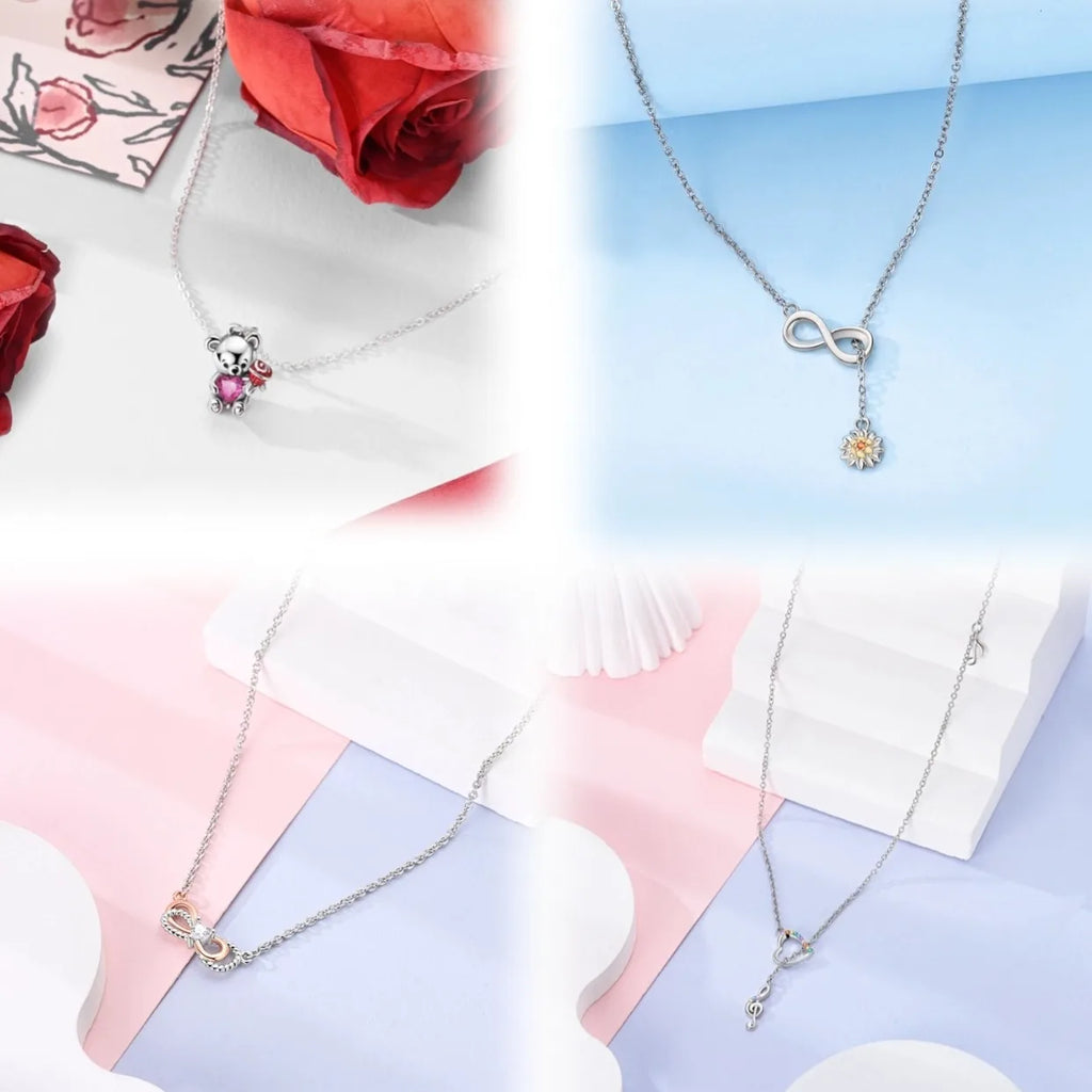 Butterfly Necklace 925 Sterling Silver Original Dragonfly Luminous Firefly Zircon Pendant Chain Link For Women Fine Jewelry Gift