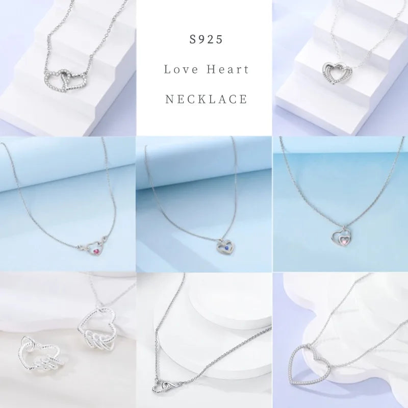 Butterfly Necklace 925 Sterling Silver Original Dragonfly Luminous Firefly Zircon Pendant Chain Link For Women Fine Jewelry Gift
