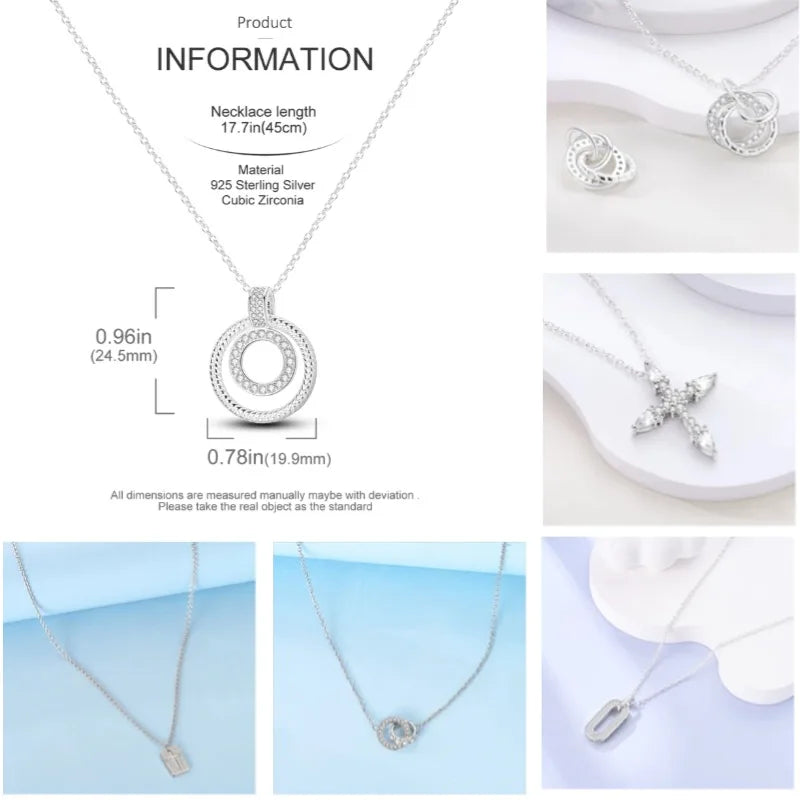 Butterfly Necklace 925 Sterling Silver Original Dragonfly Luminous Firefly Zircon Pendant Chain Link For Women Fine Jewelry Gift