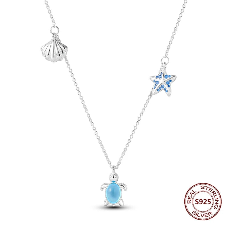 Butterfly Necklace 925 Sterling Silver Original Dragonfly Luminous Firefly Zircon Pendant Chain Link For Women Fine Jewelry Gift