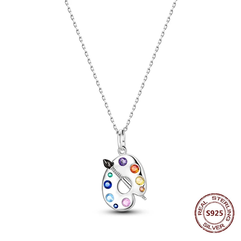 Butterfly Necklace 925 Sterling Silver Original Dragonfly Luminous Firefly Zircon Pendant Chain Link For Women Fine Jewelry Gift