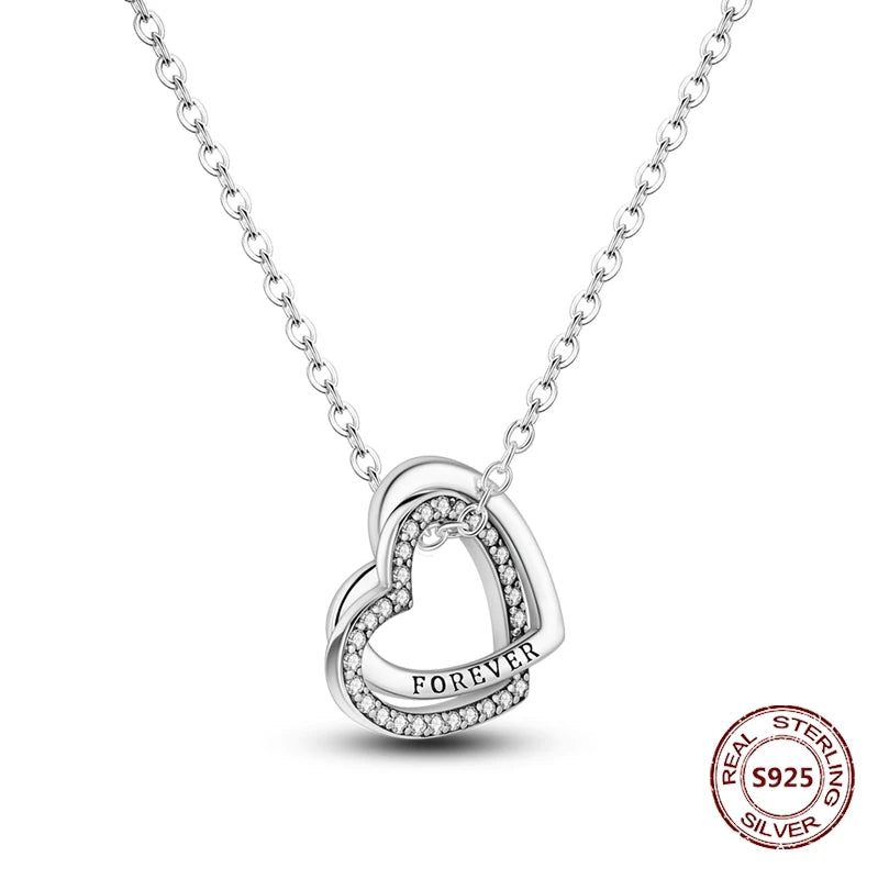 Butterfly Necklace 925 Sterling Silver Original Dragonfly Luminous Firefly Zircon Pendant Chain Link For Women Fine Jewelry Gift