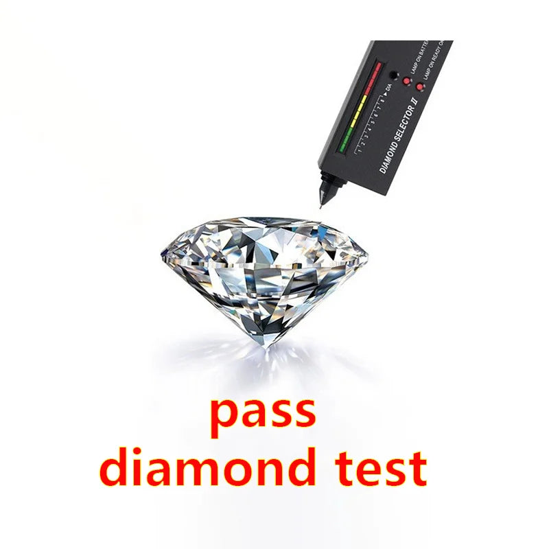 Princess 18K White Gold Plated D Color Moissanite Ring for Woman 925 Sterling Silver Engagement Wedding Ring 1-3Carat Oval Cut