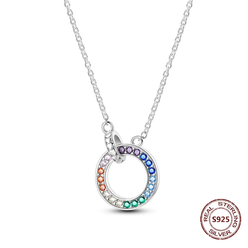 Butterfly Necklace 925 Sterling Silver Original Dragonfly Luminous Firefly Zircon Pendant Chain Link For Women Fine Jewelry Gift