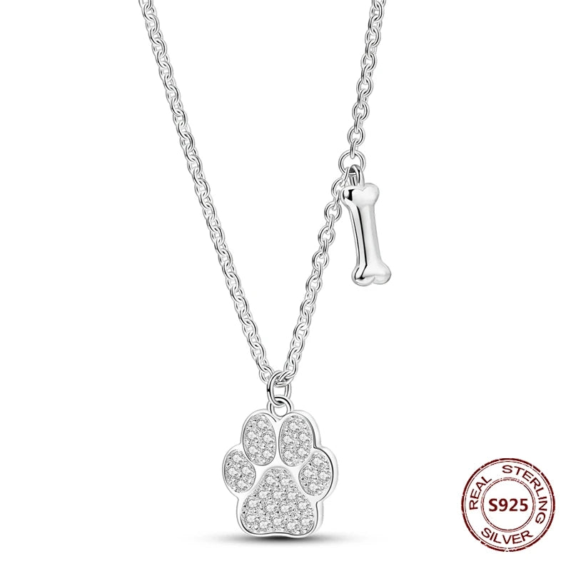 Butterfly Necklace 925 Sterling Silver Original Dragonfly Luminous Firefly Zircon Pendant Chain Link For Women Fine Jewelry Gift