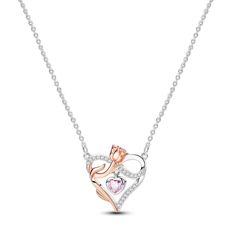 Butterfly Necklace 925 Sterling Silver Original Dragonfly Luminous Firefly Zircon Pendant Chain Link For Women Fine Jewelry Gift