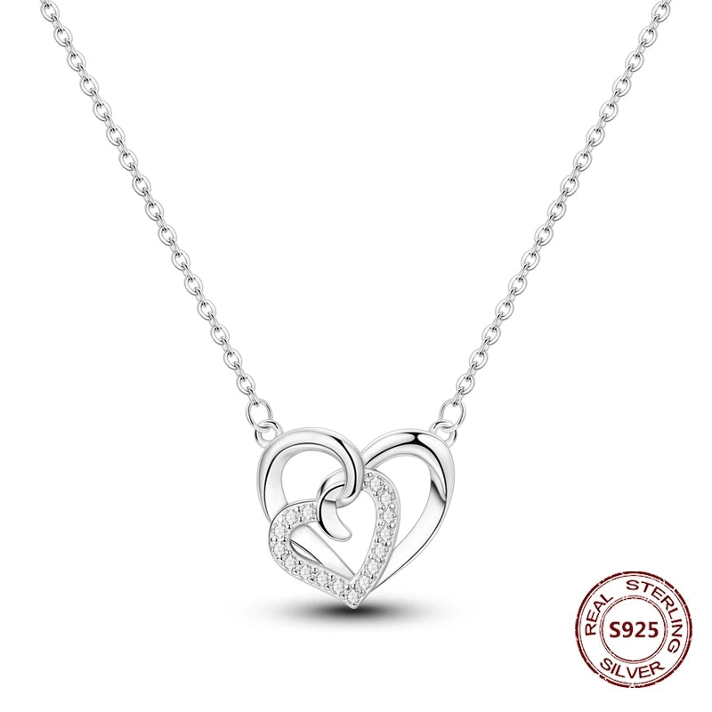 Butterfly Necklace 925 Sterling Silver Original Dragonfly Luminous Firefly Zircon Pendant Chain Link For Women Fine Jewelry Gift