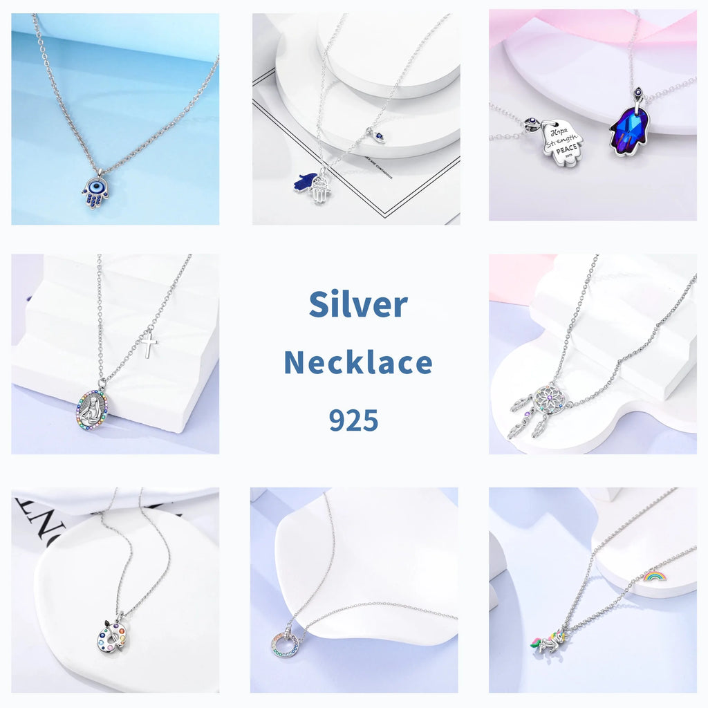 Butterfly Necklace 925 Sterling Silver Original Dragonfly Luminous Firefly Zircon Pendant Chain Link For Women Fine Jewelry Gift