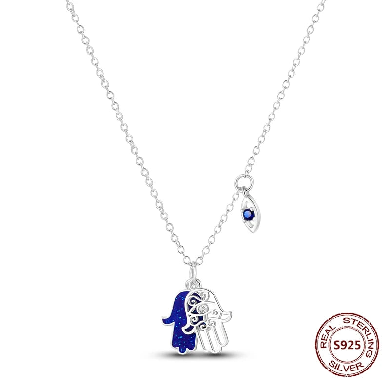 Butterfly Necklace 925 Sterling Silver Original Dragonfly Luminous Firefly Zircon Pendant Chain Link For Women Fine Jewelry Gift