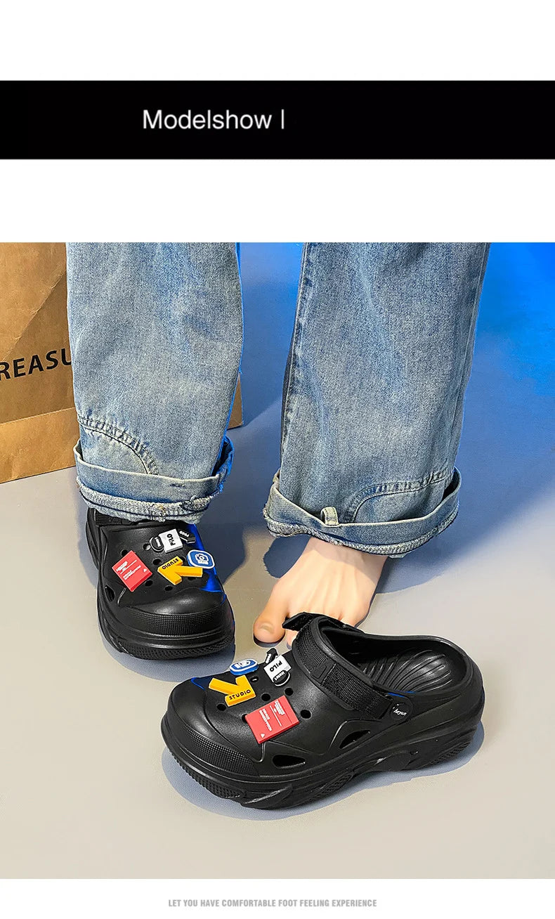 Summer Outdoor Beach Casual Sandals, Lightweight and Breathable Household Shoes, Anti Slip and Breathable Fishing Slippers