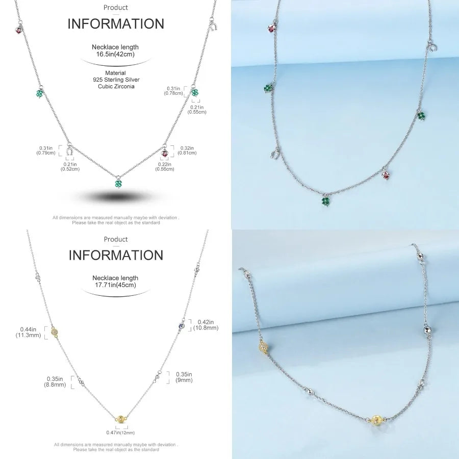 Butterfly Necklace 925 Sterling Silver Original Dragonfly Luminous Firefly Zircon Pendant Chain Link For Women Fine Jewelry Gift