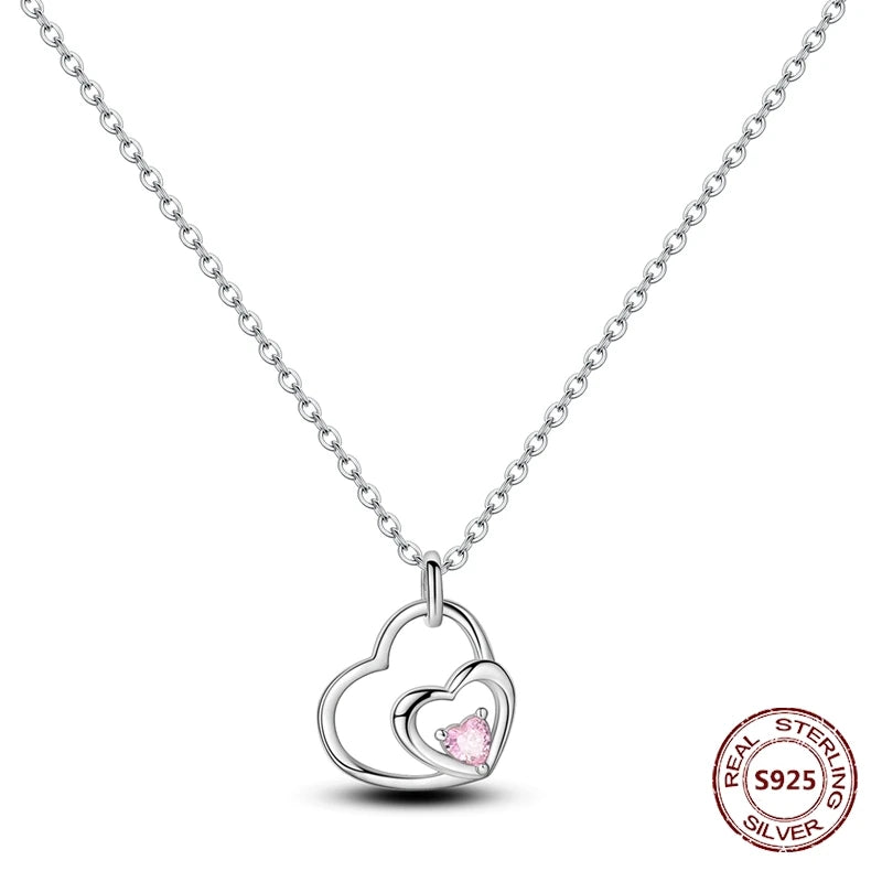 Butterfly Necklace 925 Sterling Silver Original Dragonfly Luminous Firefly Zircon Pendant Chain Link For Women Fine Jewelry Gift