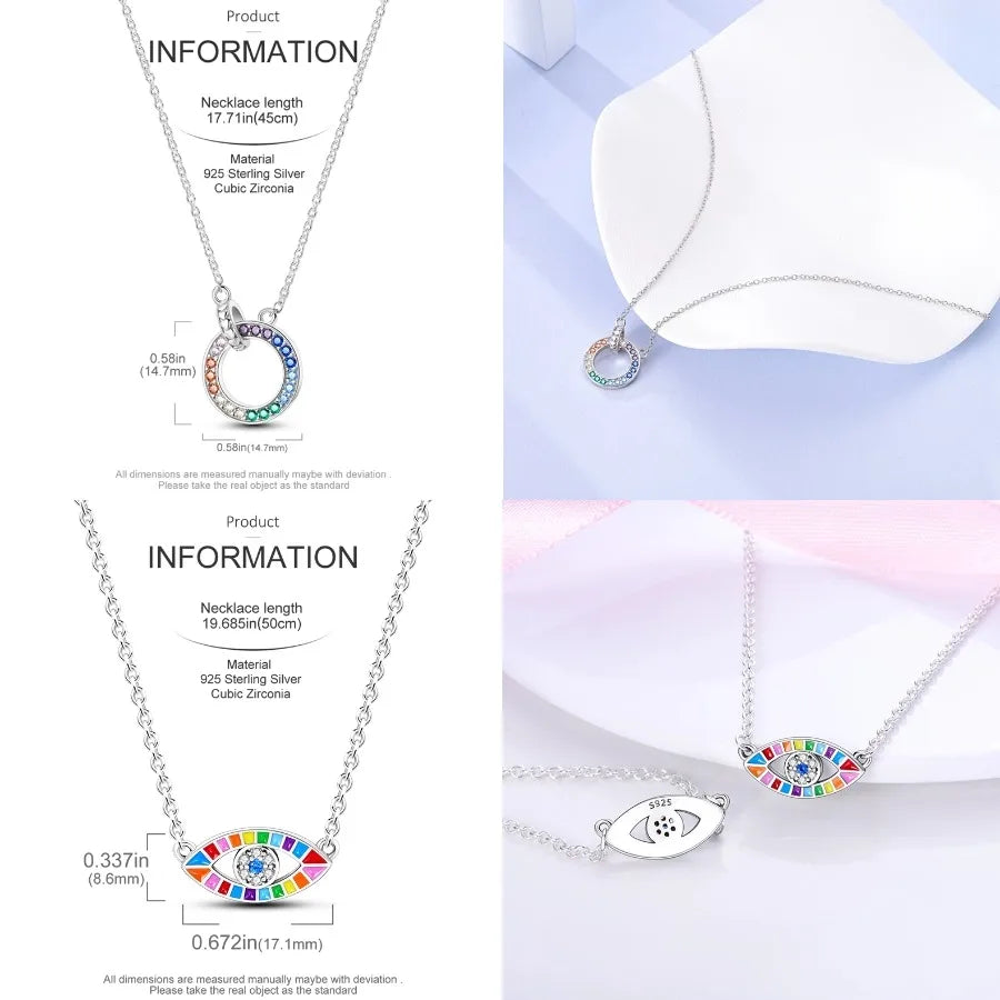 Butterfly Necklace 925 Sterling Silver Original Dragonfly Luminous Firefly Zircon Pendant Chain Link For Women Fine Jewelry Gift