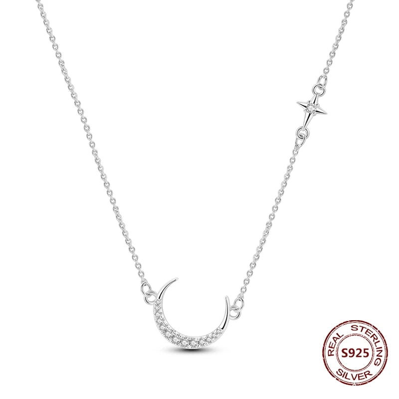 Butterfly Necklace 925 Sterling Silver Original Dragonfly Luminous Firefly Zircon Pendant Chain Link For Women Fine Jewelry Gift