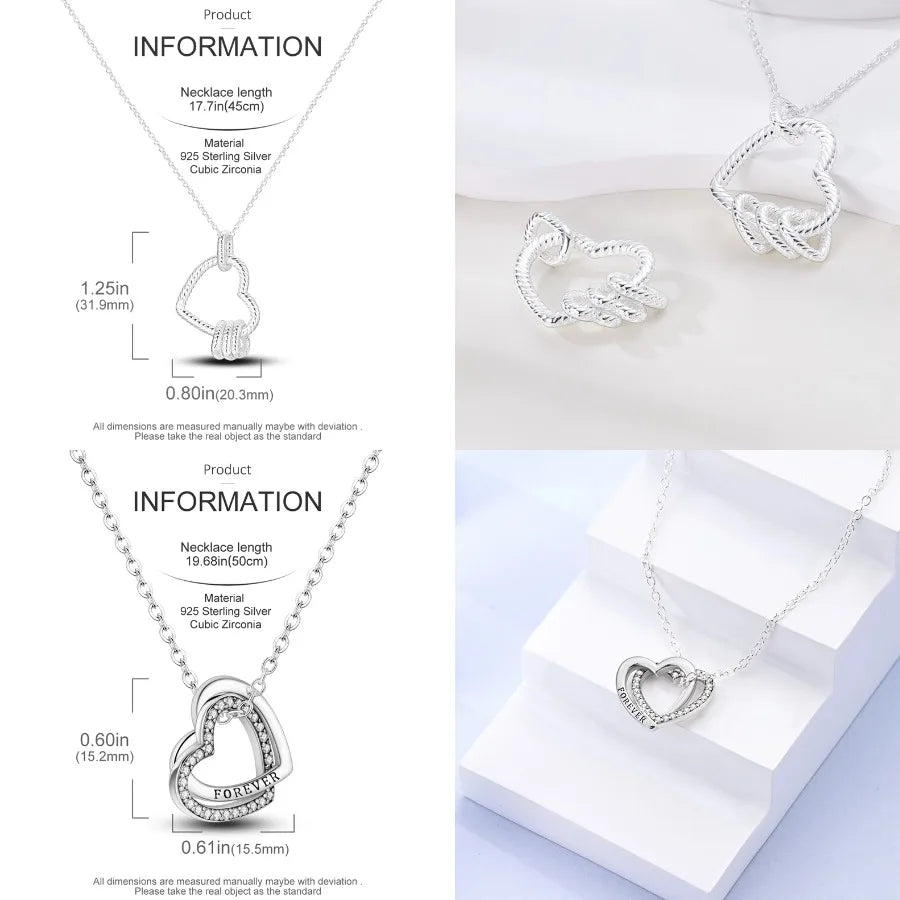 Butterfly Necklace 925 Sterling Silver Original Dragonfly Luminous Firefly Zircon Pendant Chain Link For Women Fine Jewelry Gift