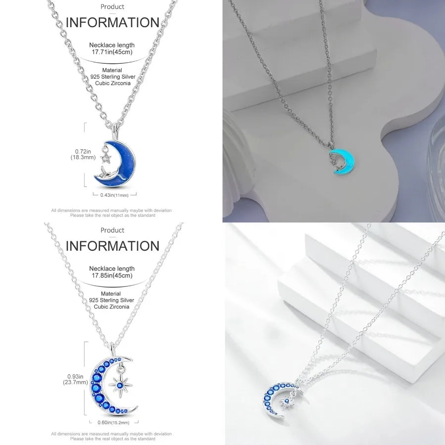Butterfly Necklace 925 Sterling Silver Original Dragonfly Luminous Firefly Zircon Pendant Chain Link For Women Fine Jewelry Gift